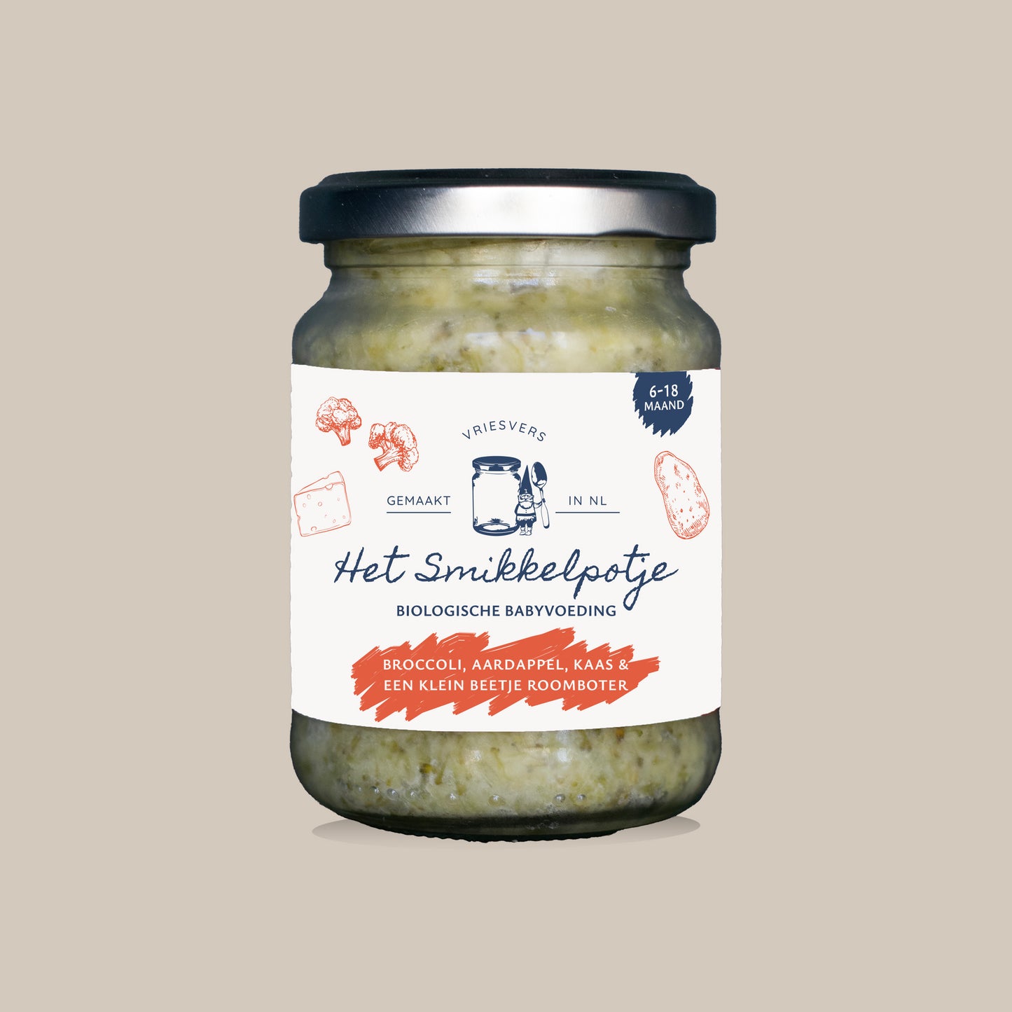 Broccoli, aardappel, kaas en een klein beetje roomboter.