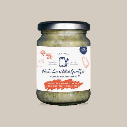 Broccoli, aardappel, kaas en een klein beetje roomboter.