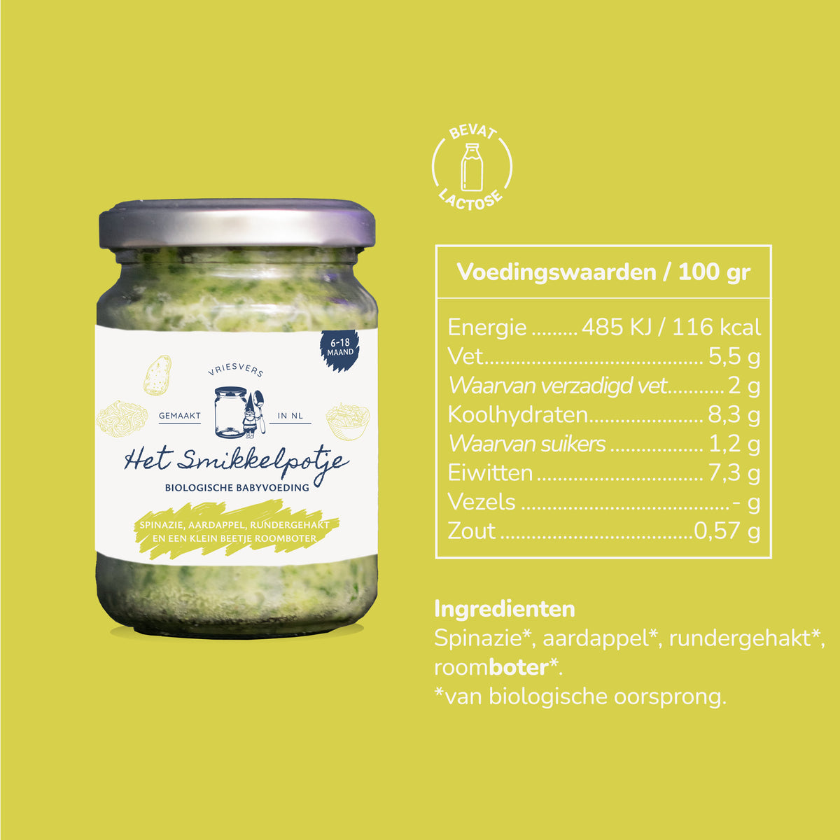 Spinazie, aardappel en rundgehakt