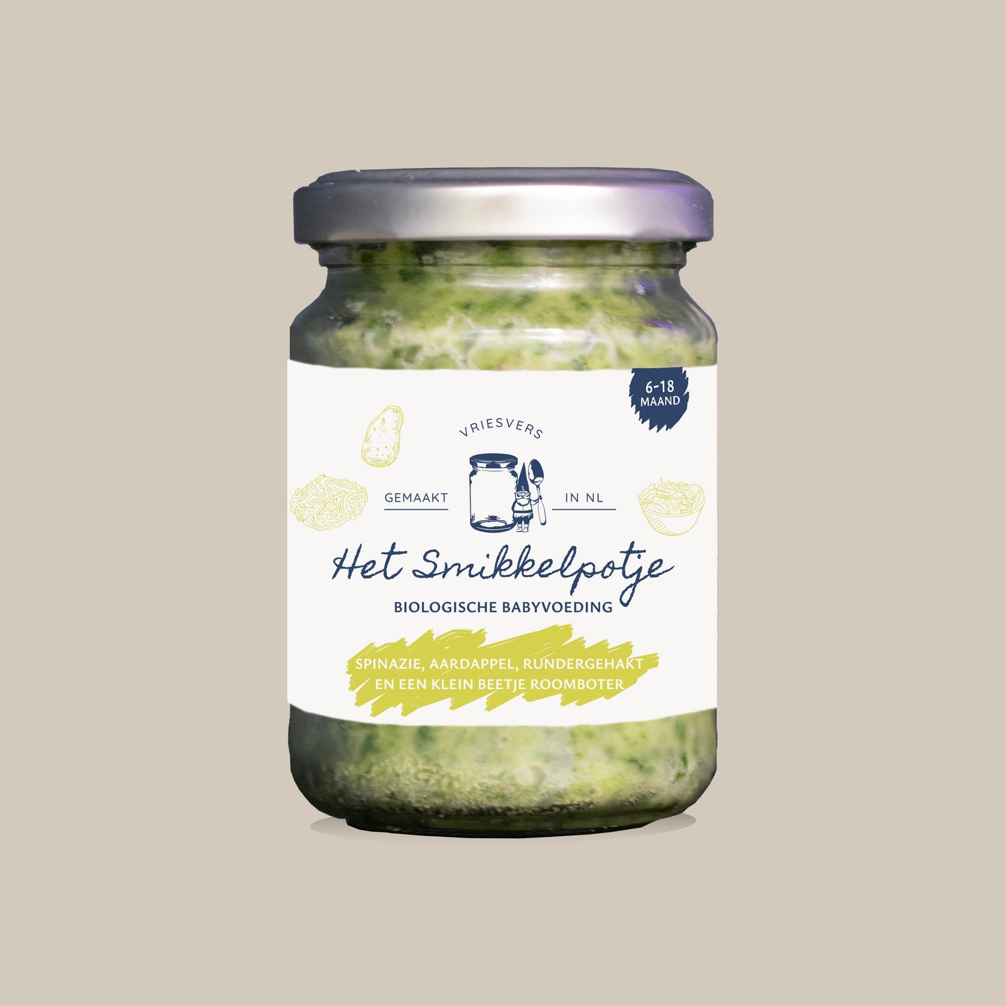 Spinazie, aardappel en rundgehakt